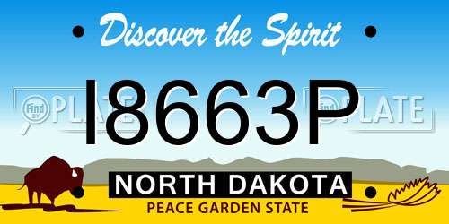 I8663P North Dakota License Plate