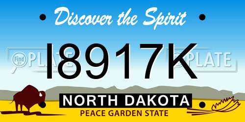 I8917K North Dakota License Plate