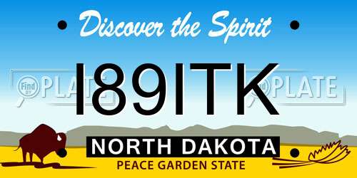 I89ITK North Dakota License Plate