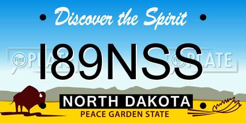 I89NSS North Dakota License Plate