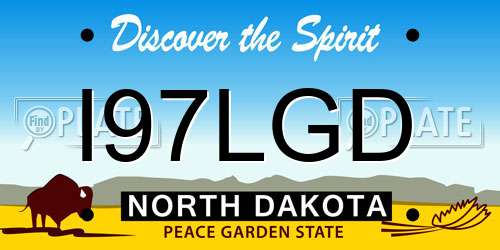 I97LGD North Dakota License Plate