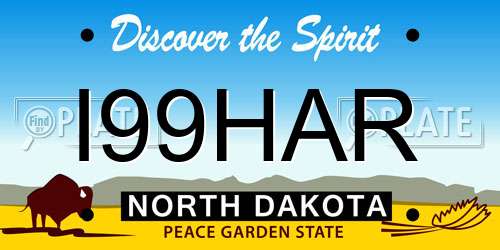 I99HAR North Dakota License Plate