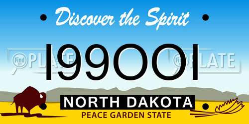 I99OOI North Dakota License Plate
