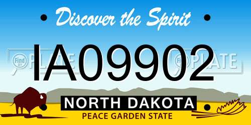 IA09902 North Dakota License Plate