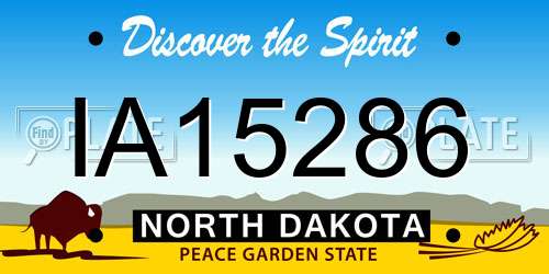 IA15286 North Dakota License Plate