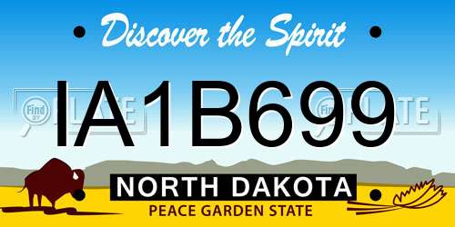IA1B699 North Dakota License Plate