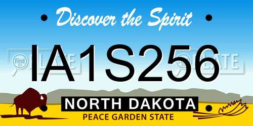 IA1S256 North Dakota License Plate