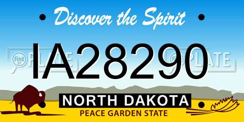 IA28290 North Dakota License Plate