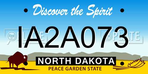 IA2A073 North Dakota License Plate