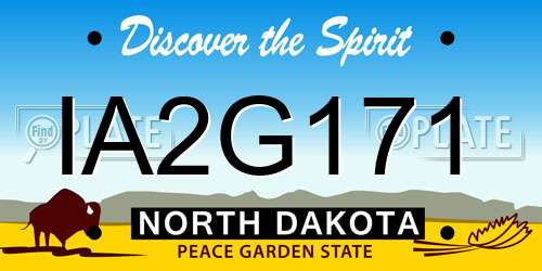 IA2G171 North Dakota License Plate