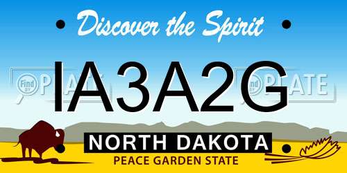 IA3A2G North Dakota License Plate