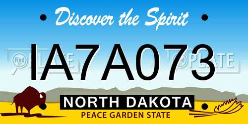 IA7A073 North Dakota License Plate