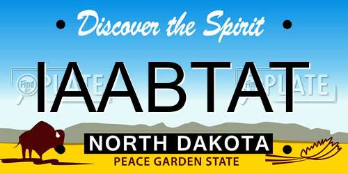 IAABTAT North Dakota License Plate