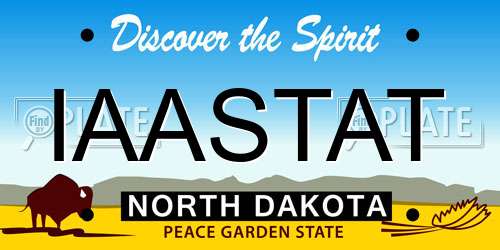 IAASTAT North Dakota License Plate