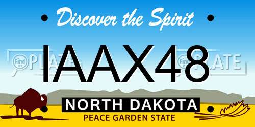 IAAX48 North Dakota License Plate