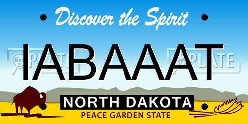 IABAAAT North Dakota License Plate