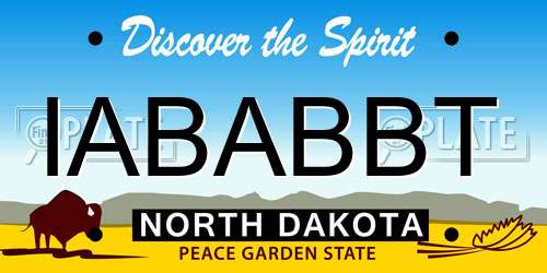 IABABBT North Dakota License Plate