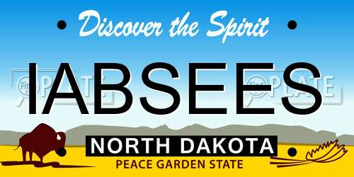 IABSEES North Dakota License Plate