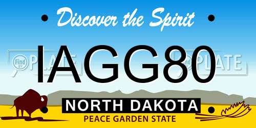 IAGG80 North Dakota License Plate