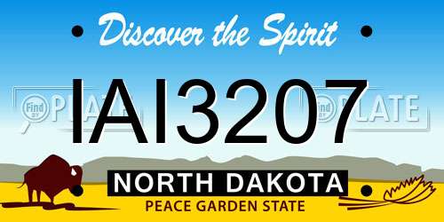 IAI3207 North Dakota License Plate