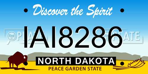 IAI8286 North Dakota License Plate