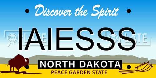IAIESSS North Dakota License Plate