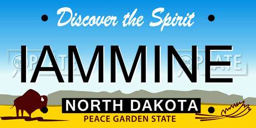 IAMMINE North Dakota License Plate
