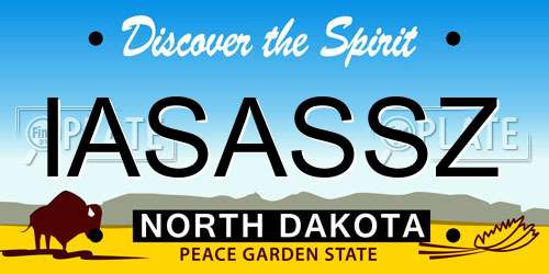 IASASSZ North Dakota License Plate