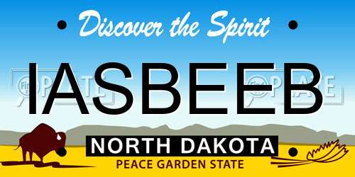 IASBEEB North Dakota License Plate