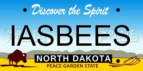 IASBEES North Dakota License Plate