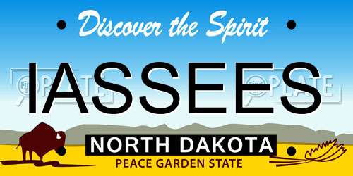 IASSEES North Dakota License Plate