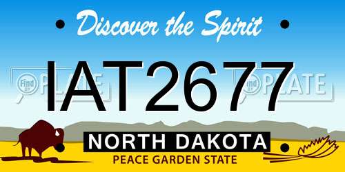 IAT2677 North Dakota License Plate