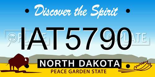 IAT5790 North Dakota License Plate