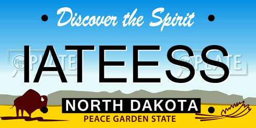 IATEESS North Dakota License Plate