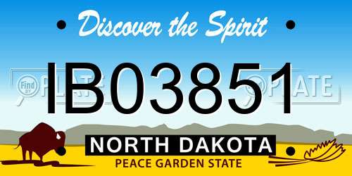 IB03851 North Dakota License Plate