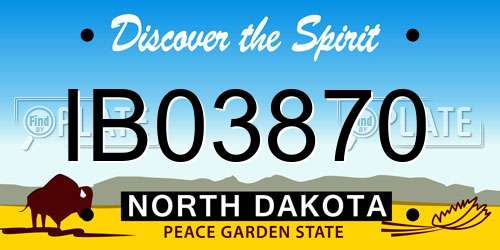 IB03870 North Dakota License Plate