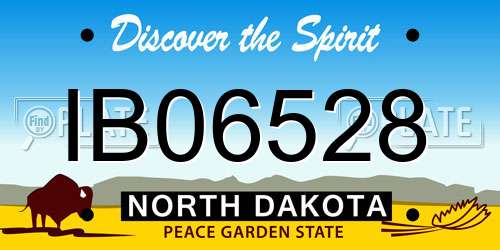 IB06528 North Dakota License Plate