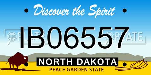 IB06557 North Dakota License Plate