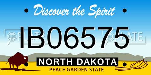 IB06575 North Dakota License Plate