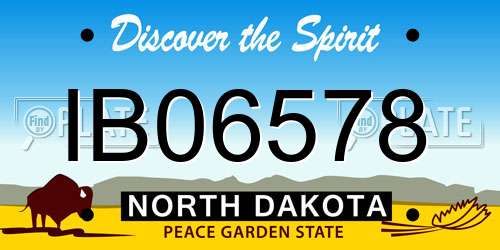 IB06578 North Dakota License Plate