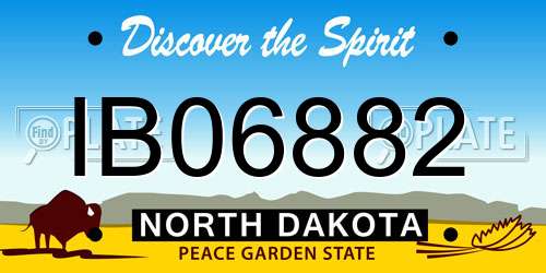 IB06882 North Dakota License Plate