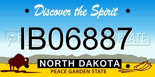 IB06887 North Dakota License Plate