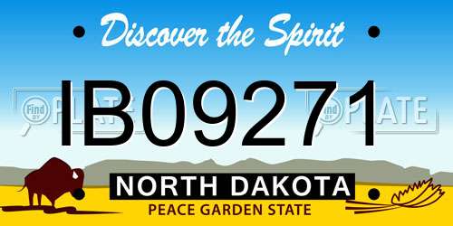 IB09271 North Dakota License Plate