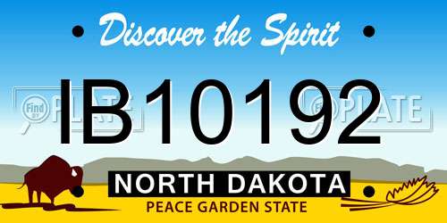 IB10192 North Dakota License Plate