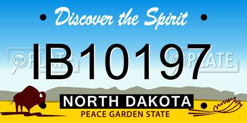 IB10197 North Dakota License Plate