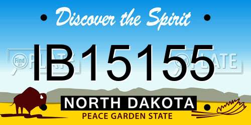 IB15155 North Dakota License Plate