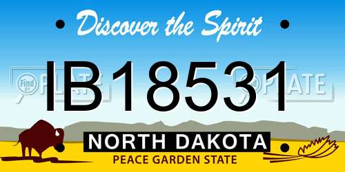 IB18531 North Dakota License Plate