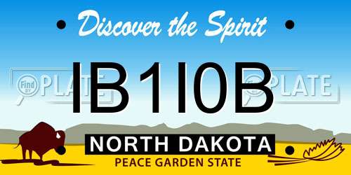 IB1I0B North Dakota License Plate