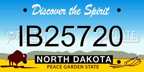 IB25720 North Dakota License Plate