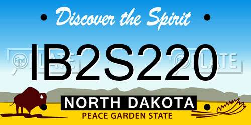 IB2S220 North Dakota License Plate